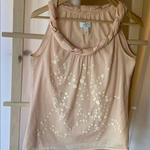 Blush cotton sleeveless shell